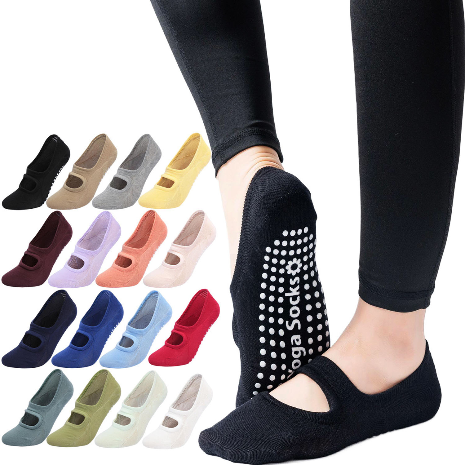 Women'S Ankle Accessories - Meias de Yoga Femininas de Alta