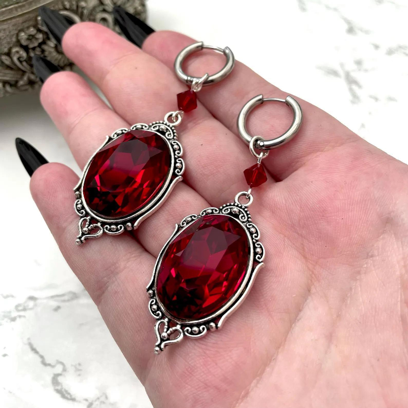 Women'S Victorian Accessories - Brincos Cameo Vampiro, Joias Góticas, Gota