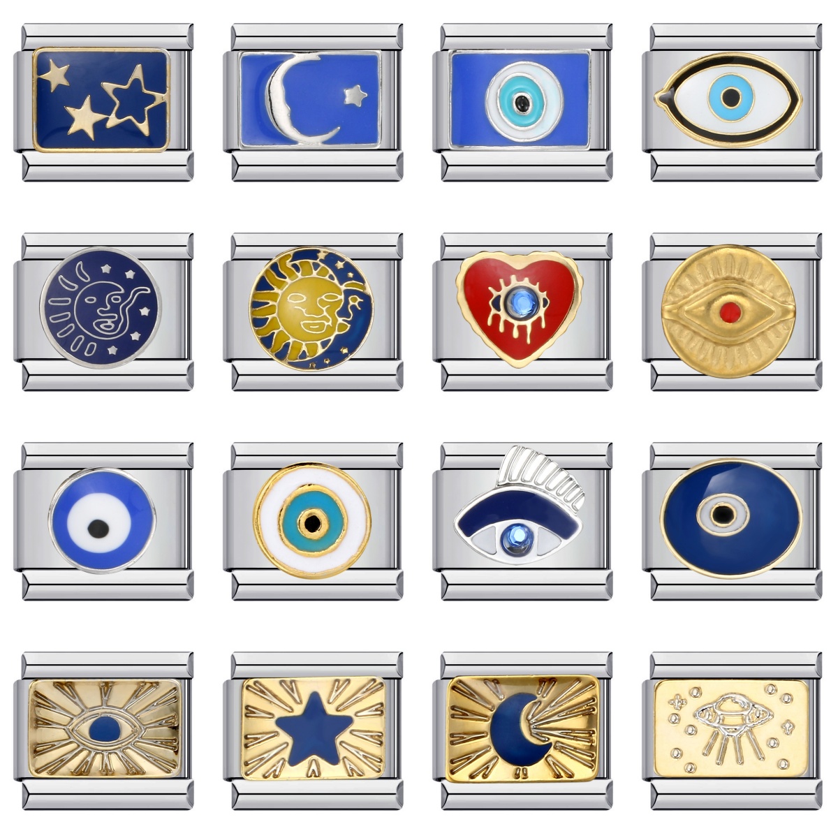 Evil Eye Bracelet - URING-Pulseira de Aço Inoxidável para Homens