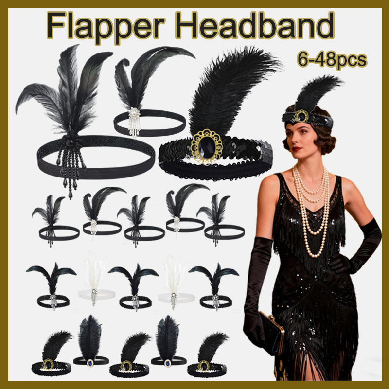 Women'S Accessories In The 1920S - 6-48 pçs 1920s flapper bandana gatsby
