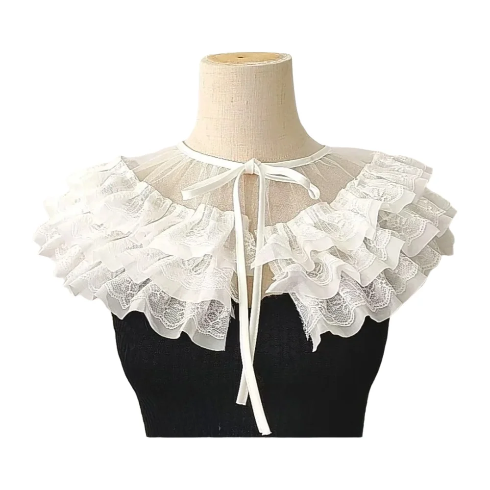 Women'S Victorian Accessories - Feminino vitoriano renda babados Jabot colar