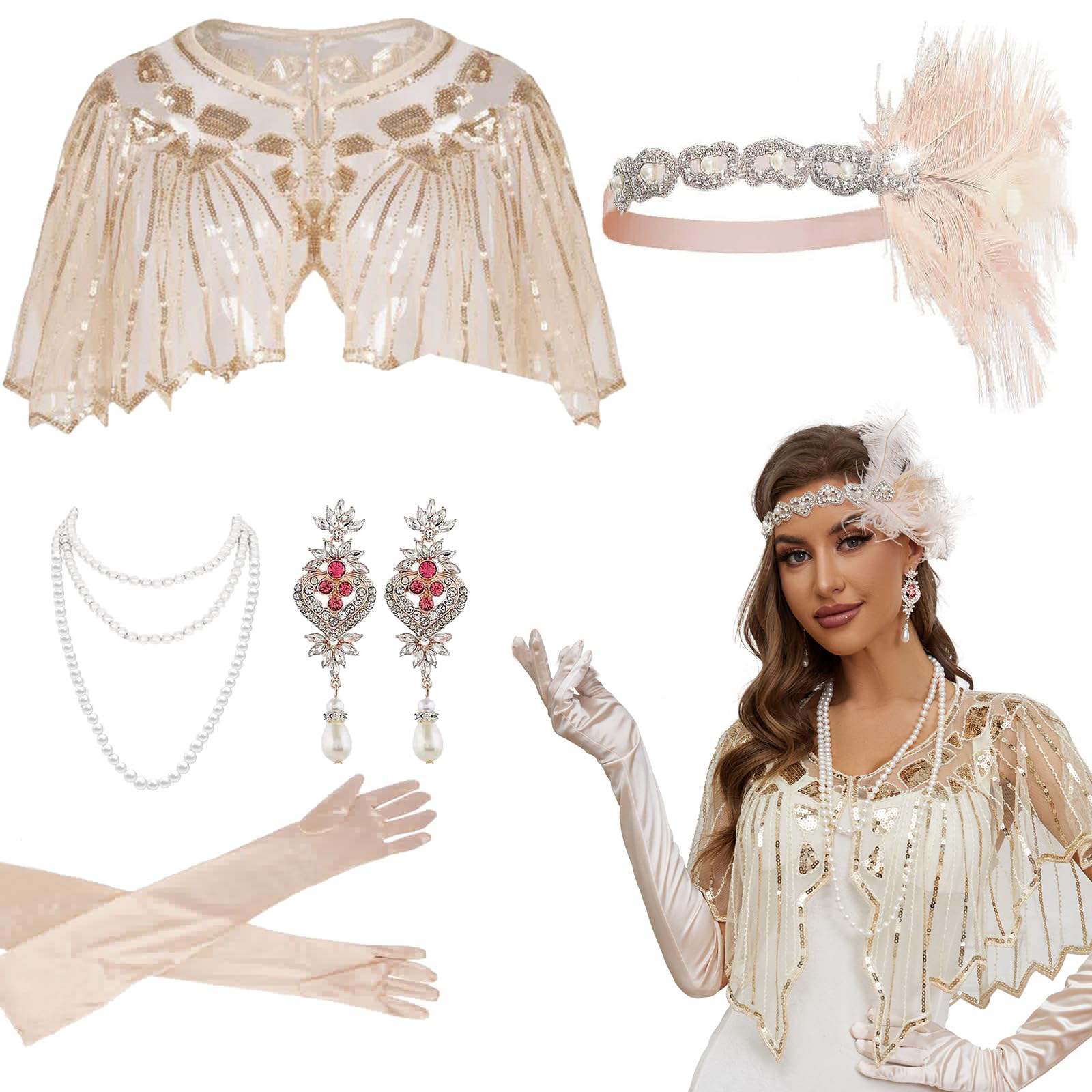 Women'S Accessories In The 1920S - 1920s gatsby festa de casamento pena