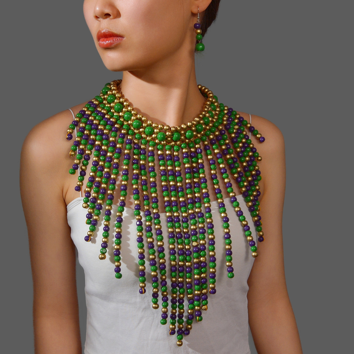Conjunto de colar e brincos co - Women'S Accessories In The 1920S avaliação e preço