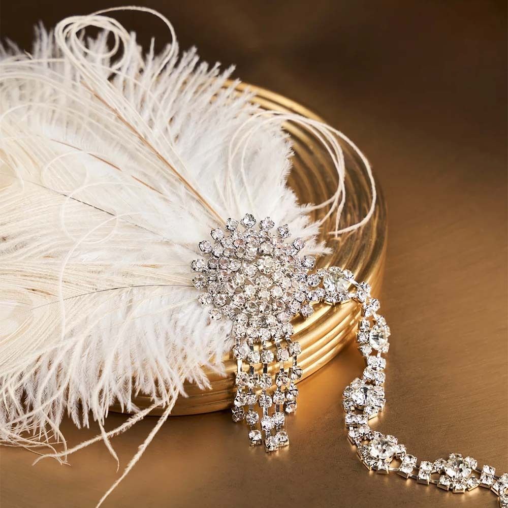 Tiara Vintage com Plumas, Lant - Women'S Accessories In The 1920S avaliação e preço