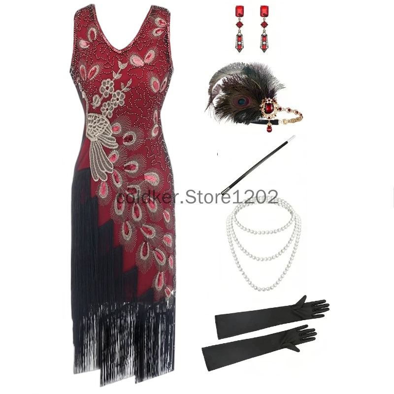 Vestido Flapper dos anos 1920  - Women'S Accessories In The 1920S avaliação e preço