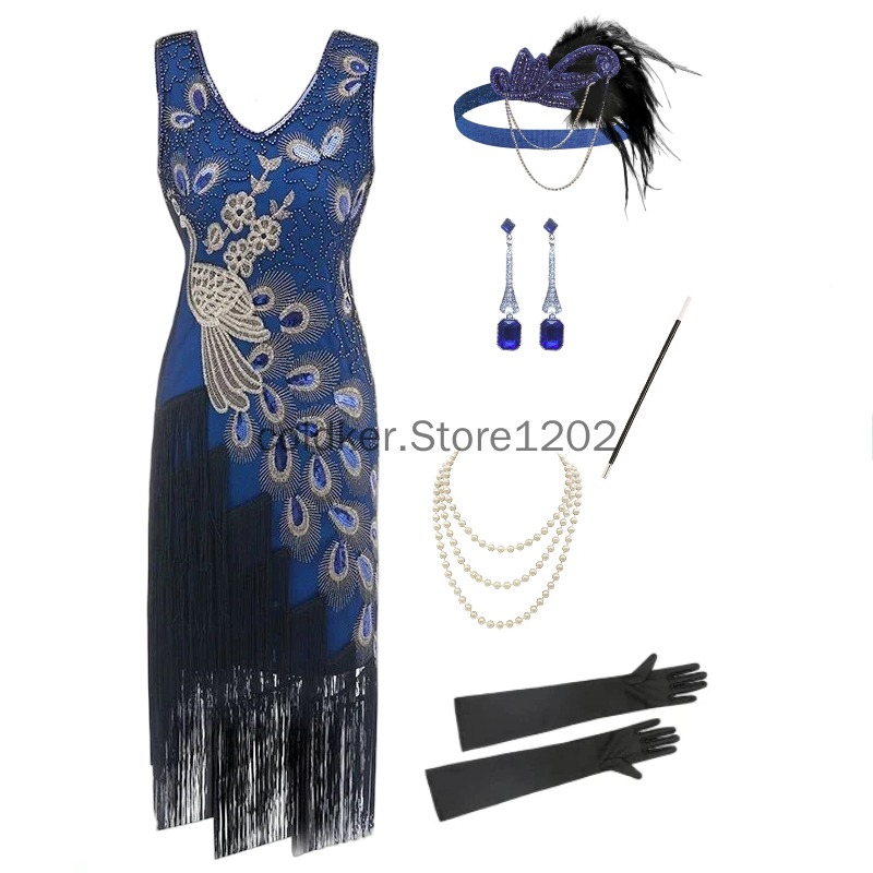 Vestido Flapper dos anos 1920  - Women'S Accessories In The 1920S avaliação e preço