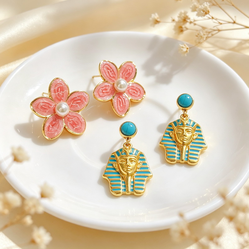Brincos de Aço Inoxidável Kale - Women'S Egyptian Accessories avaliação e preço
