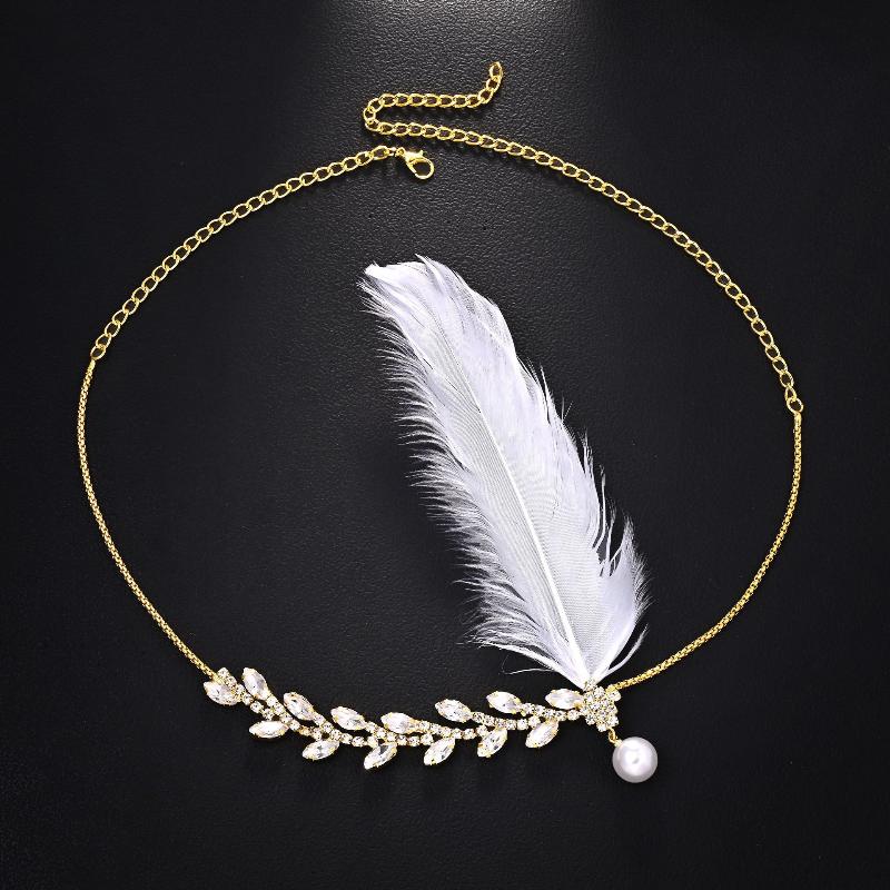 Tiara de Plumas Estilo Flapper - Women'S Accessories In The 1920S avaliação e preço