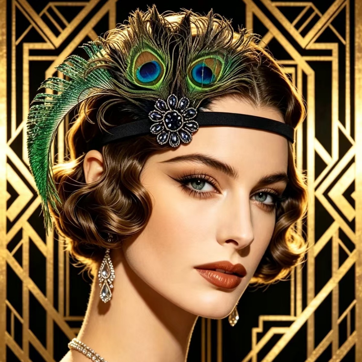 Tiara de Penas de Pavão Estilo - Women'S Accessories In The 1920S avaliação e preço