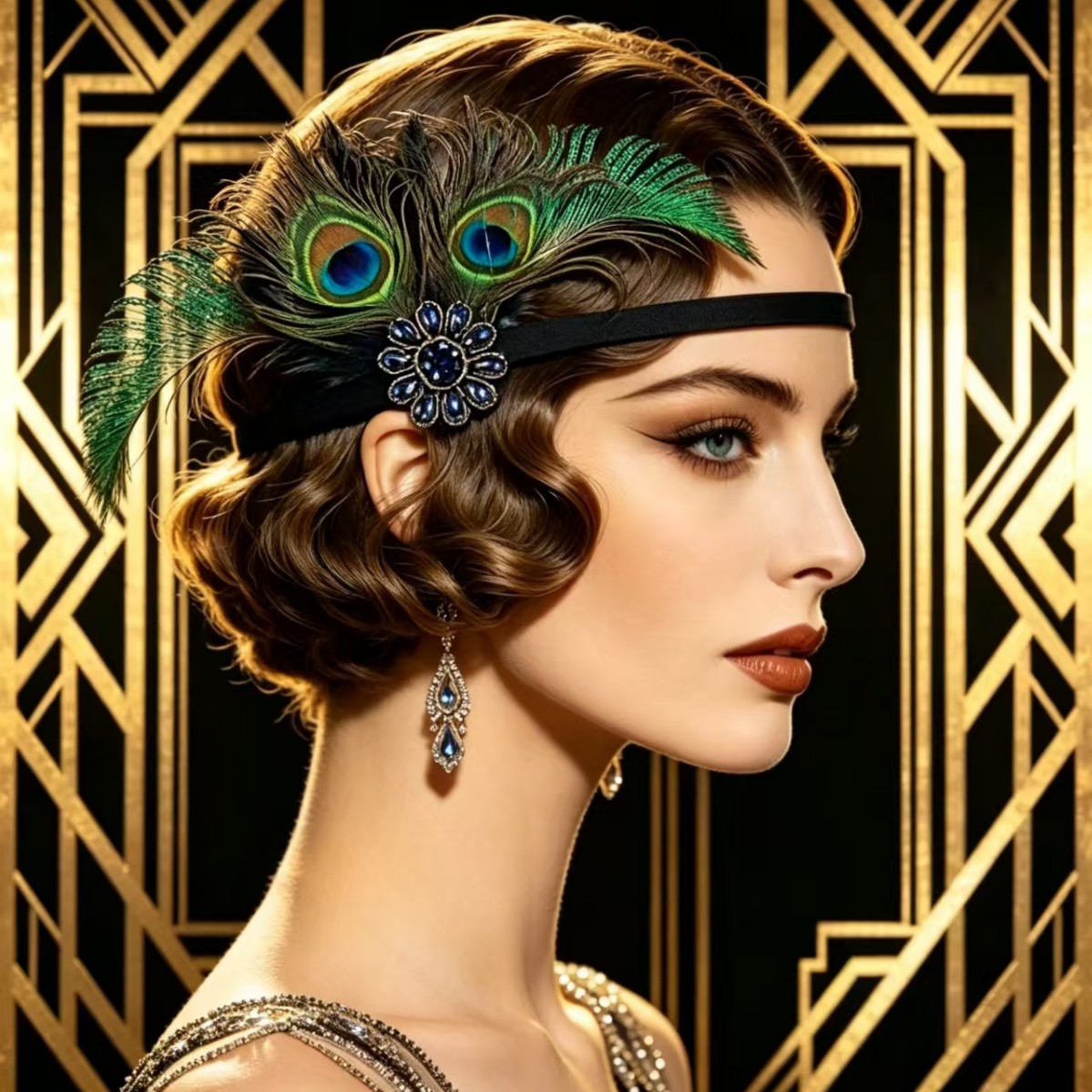 Tiara de Penas de Pavão Estilo - Women'S Accessories In The 1920S avaliação e preço