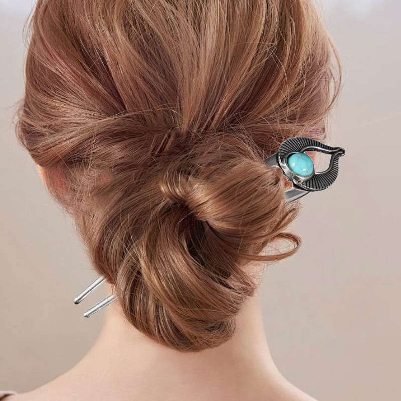Egito turquesa u forma garfo d - Women'S Egyptian Accessories avaliação e preço