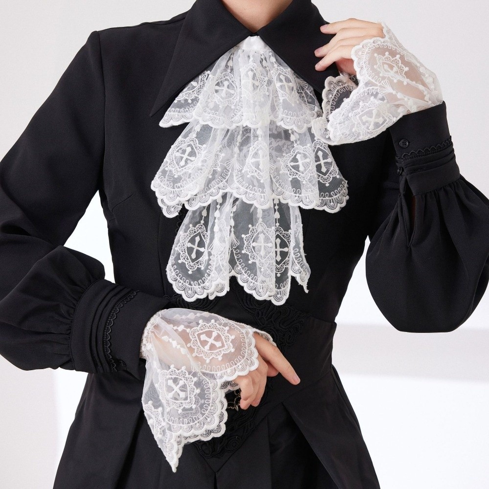 Estilo vitoriano renda jabot c - Women'S Victorian Accessories avaliação e preço