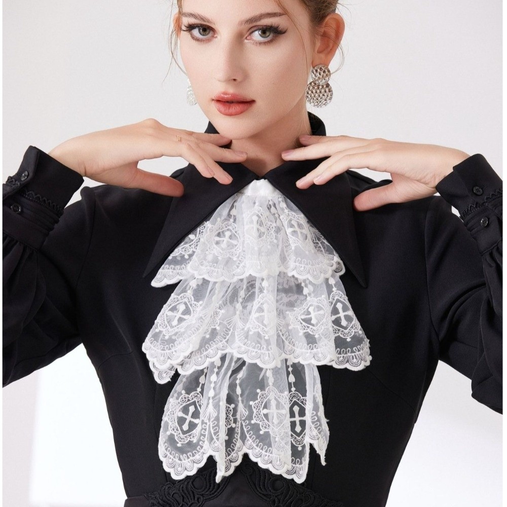 Estilo vitoriano renda jabot c - Women'S Victorian Accessories avaliação e preço
